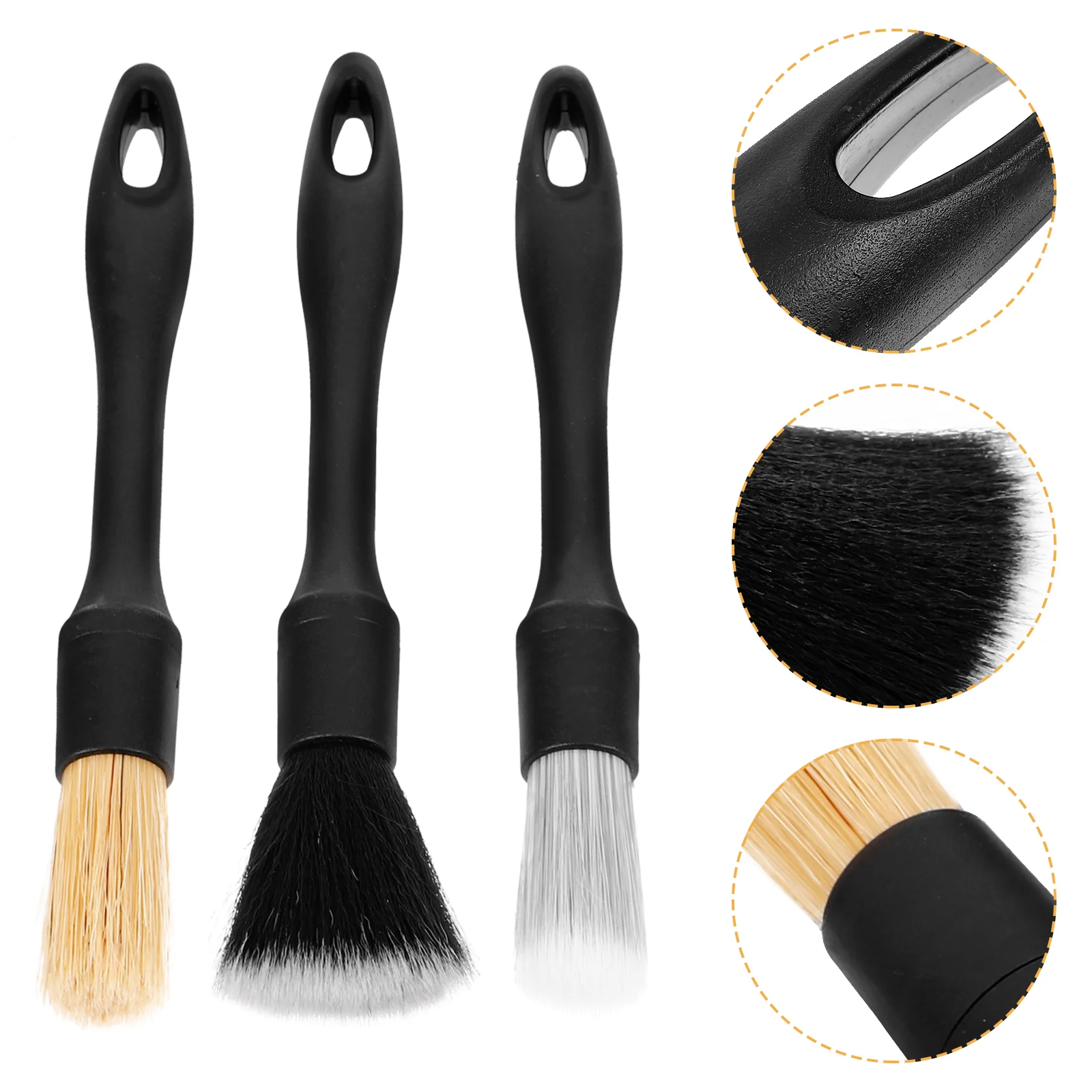 

3 Pcs Motorcycle Cleaning Kit Cleaning Tool Detailing Kit Interior Cleaner Supplies Brush Kits for Vehicles Bulk Auto