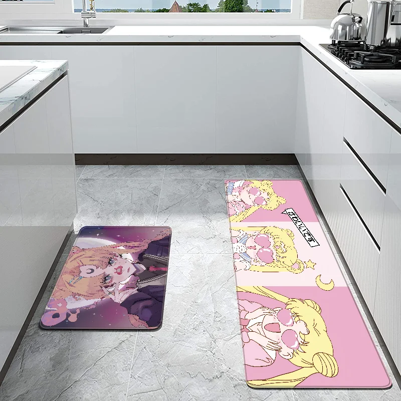 

Sailor Moon Door Mate Bath Mat Rugs Living Room Kitchen Carpet Lounge Rug Home Entrance the Doormat Bathroom Bedroom For Textile