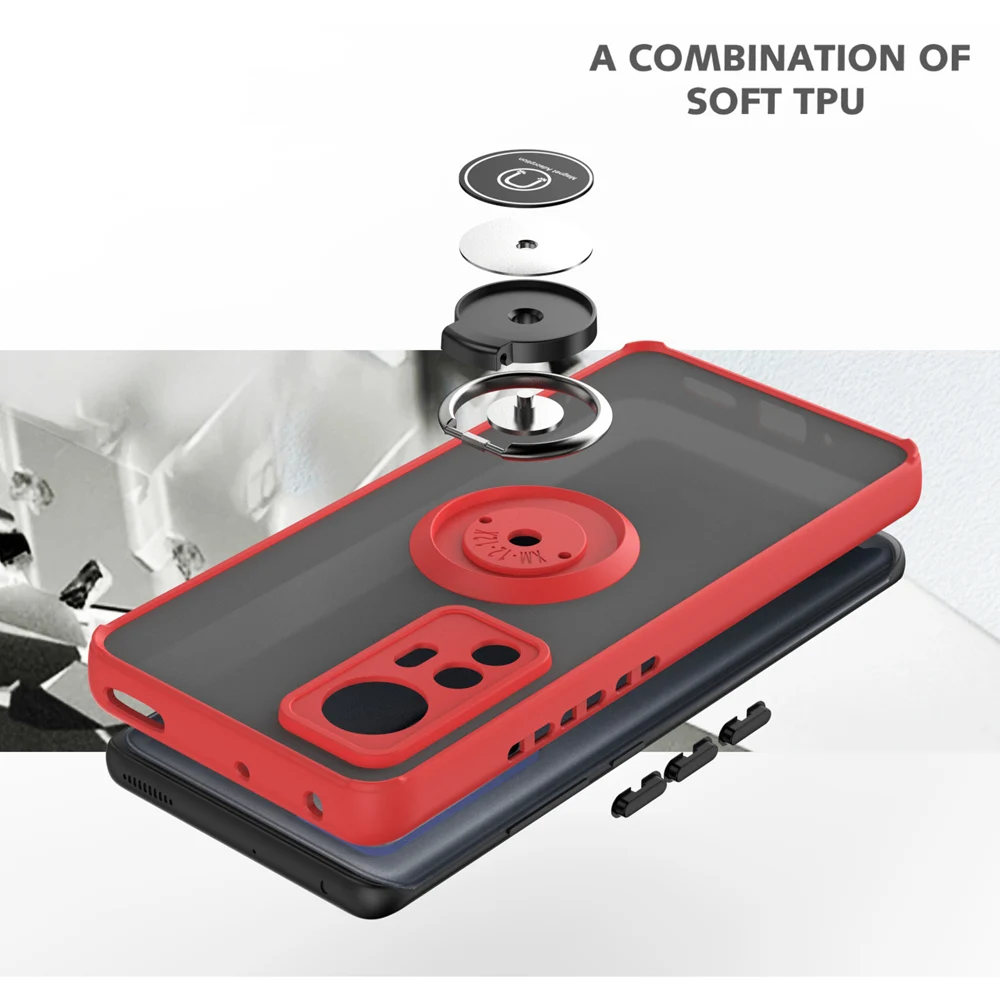 Shockproof Phone Case With Ring Stand For Xiaomi 12 Series_voghion.com