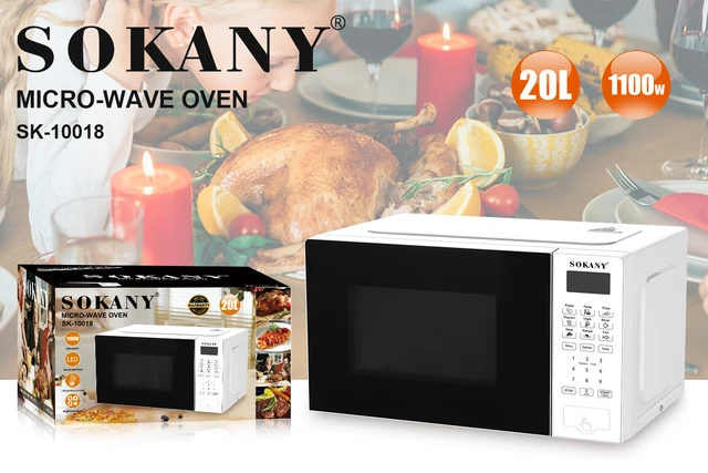 Forno a microonde con elementi riscaldanti in acciaio inossidabile a microonde da 20 litri ad alta potenza da 1100 W 2