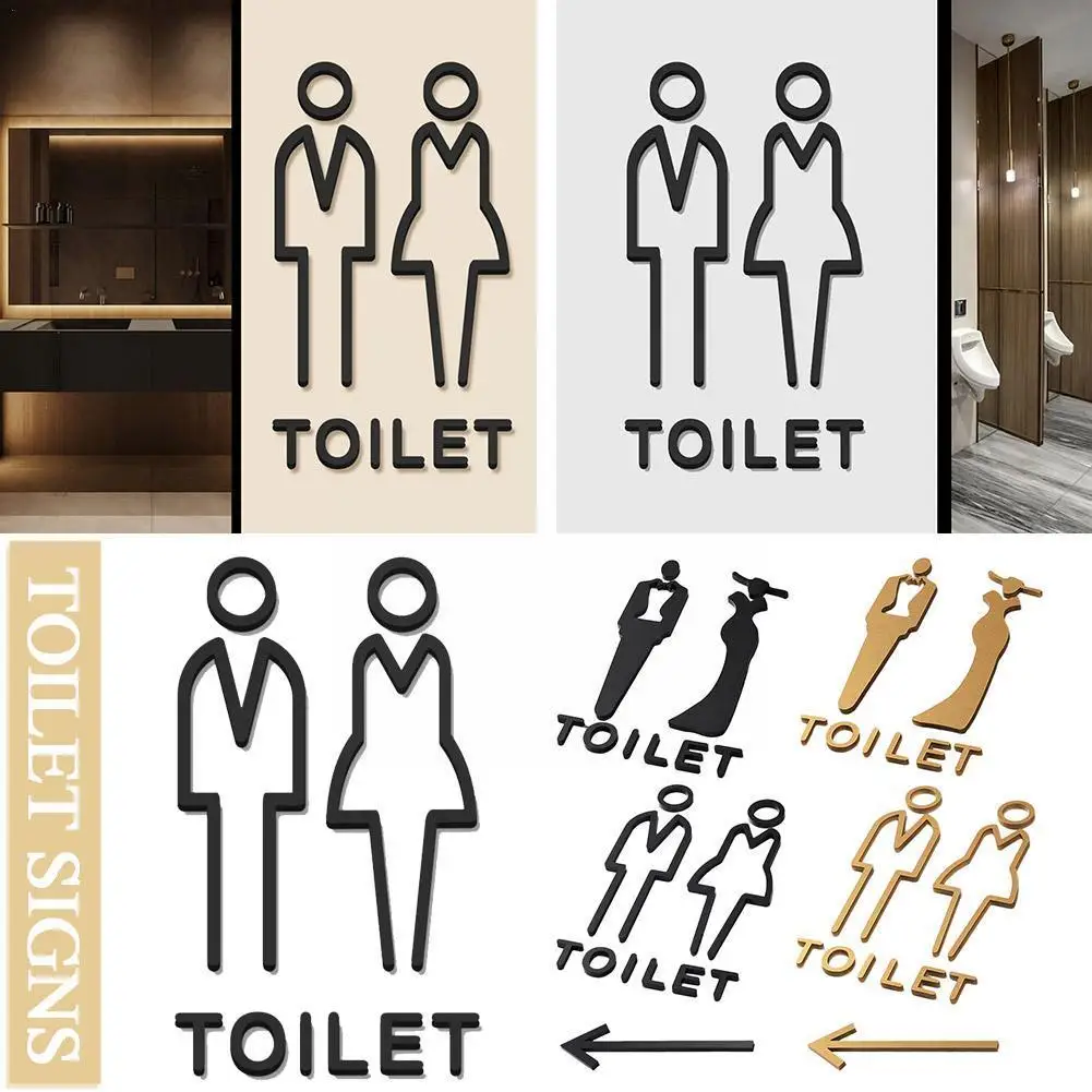 

Men Women Toilet Acrylic Signs Wc Signage Shopping Door Mall Orientation Reminder Indicator Plates Sign Office Buildings Pl S5A0