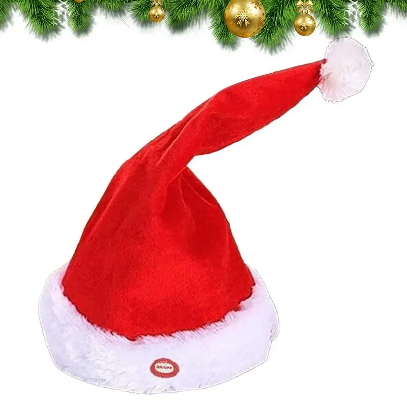 

Singing And Dancing Christmas Hat Electric Music Swinging Santa Hat Santa Claus Childrens Toy Seasonal Decoration For Parties