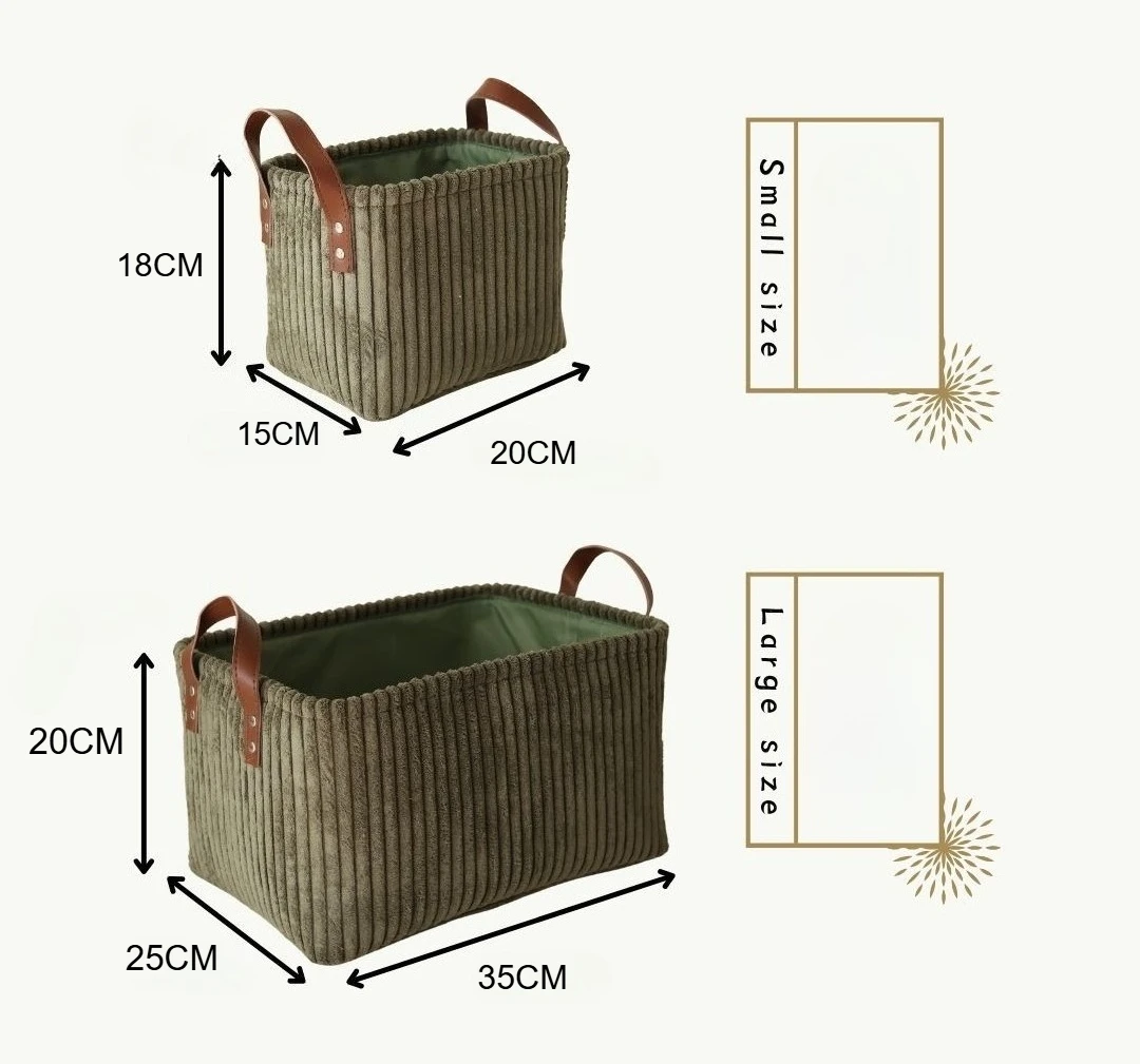 맞춤형 코듀로이 기저귀 가방 옷 장난감 수납 바구니 용품 정리함 용 수납 바구니 기저귀 보관 가방