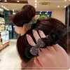 New Rhinestone Bow Rubber Band Hair Rope Girls Fashion Shiny Crystal Hair Ties Ponytail Accessories For Women scrunchie Styling 1