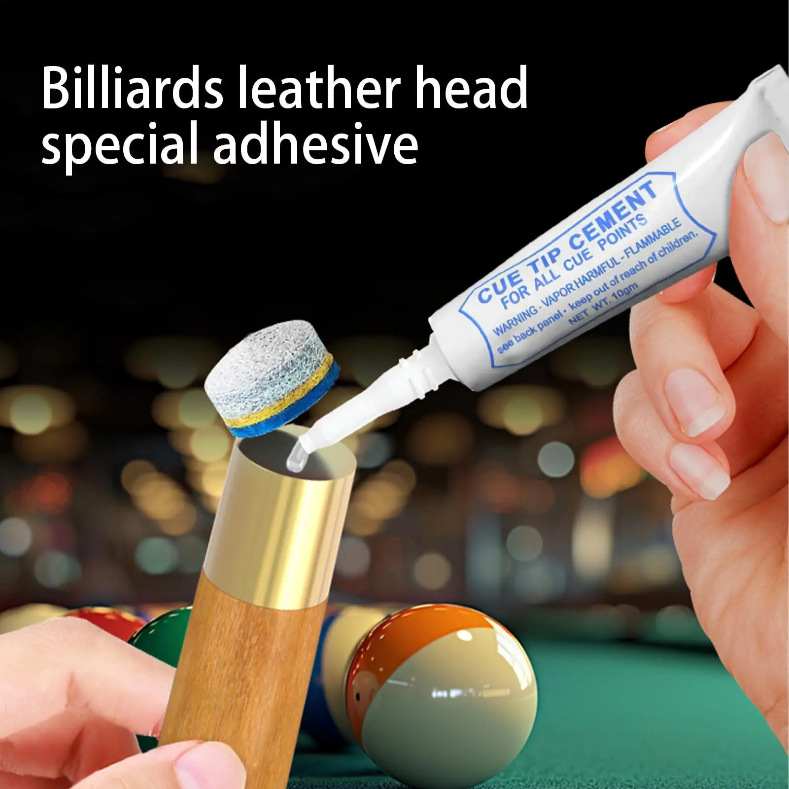Billiard Cue Tip Glue Billiard Cue Repair Pool Billiard Pool Cue Tip Repair & Accessory Increase Friction Cue Tip Repair Tools