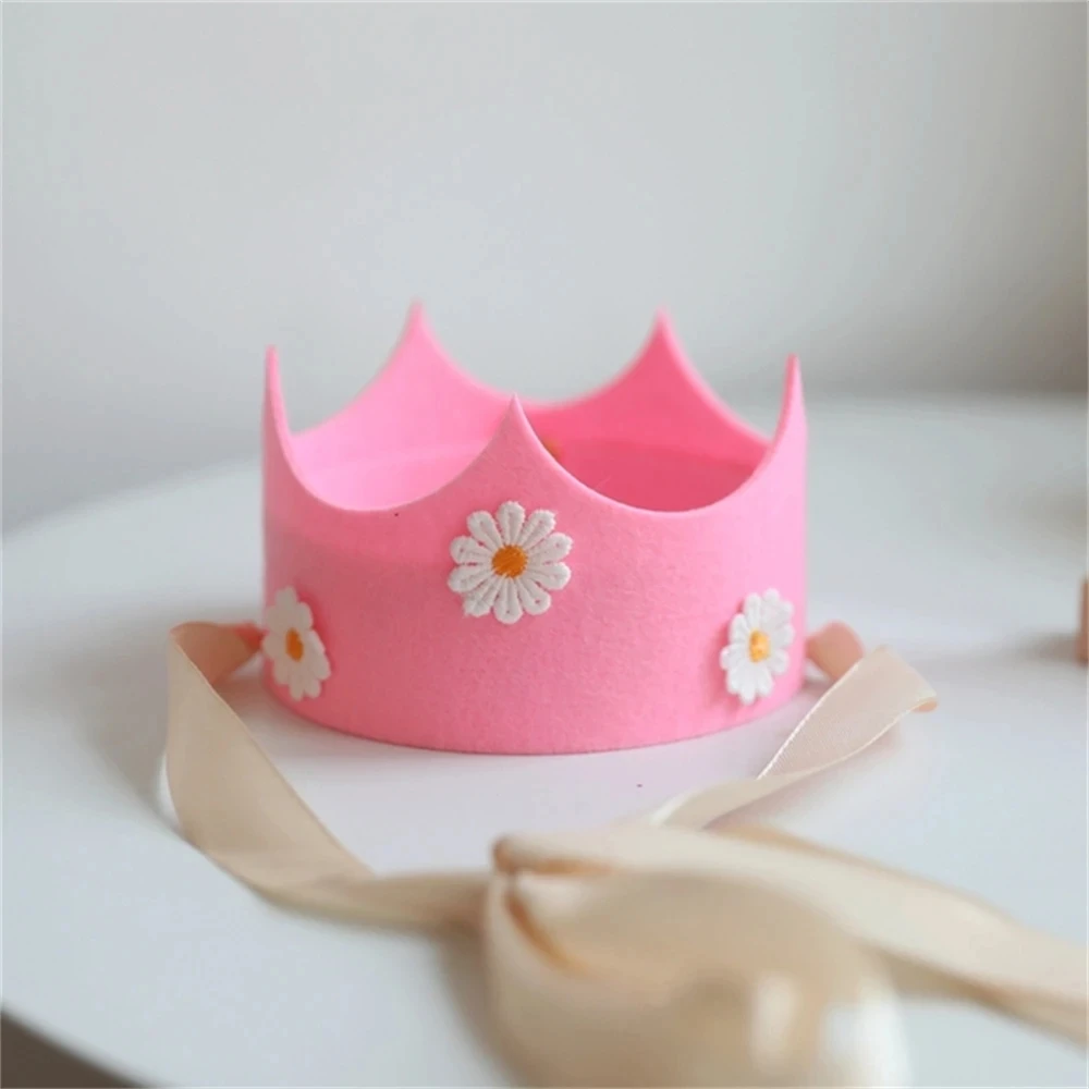 Kids Daisy Birthday Party Crown Flower Hat Baby Shower Theme Headwear