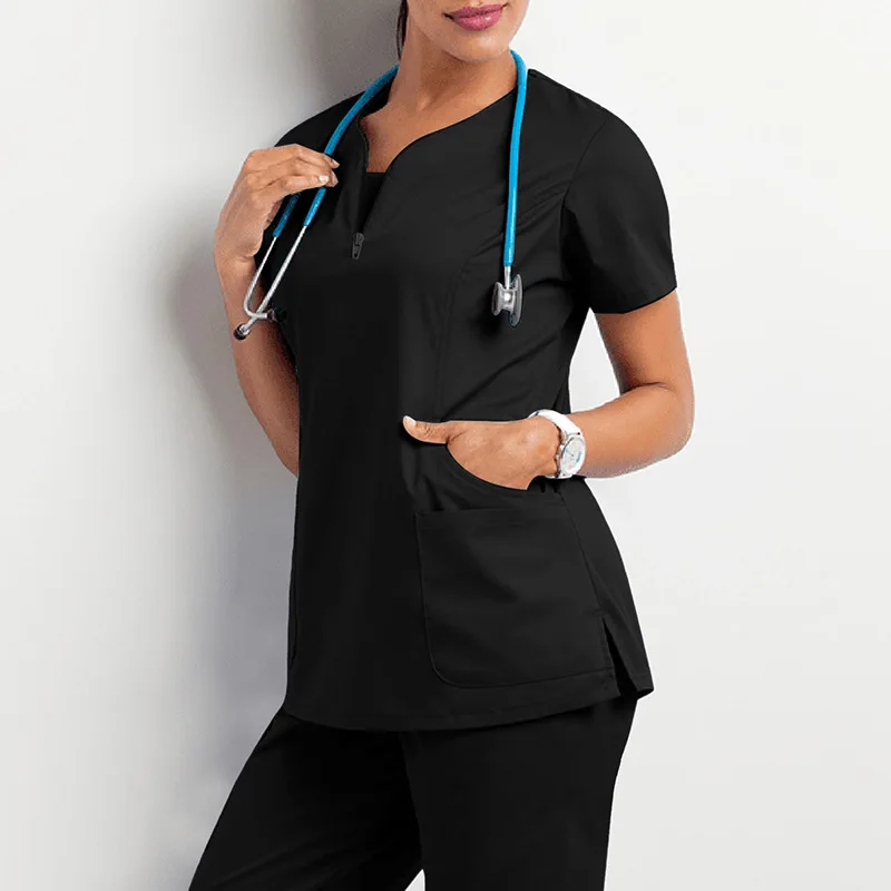 Nurse Scrubs Top Nurse Uniform Dress Nurse Uniform Suits Short Sleeve Nurse Pharmacy Working Medical Uniforms Medical Accessories Hospital Beauty Salon Doctor Nursing Uniform Casual