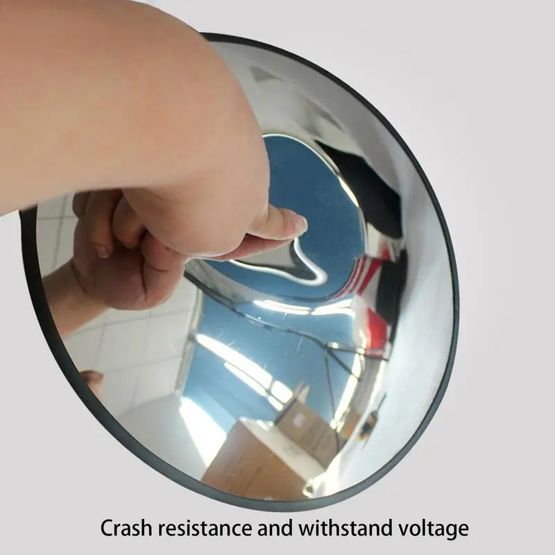 Outdoor Convex Mirror 11.8in Round Adjustable Security Mirror Wide Angle Blind Spot Store Corner For Trucks