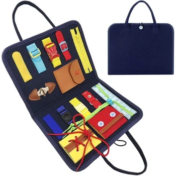 Tavola da gioco sensoriale Tavola occupata Montessori Giocattoli appoggiati per i più piccoli Giocattolo sensoriale pieghevole Tavola di attività per bambini-Apprendimento educativo 1