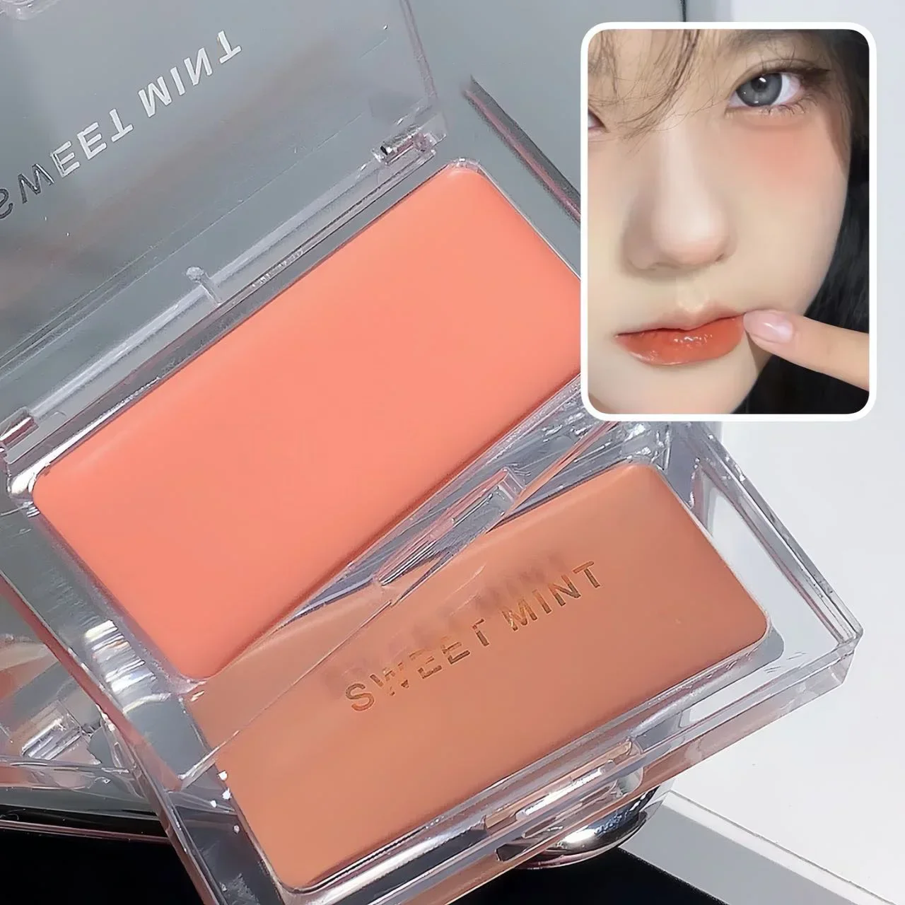 Coral Orange Blush Makeup Palette 5 Color Moist Creamy Texture Pink Rouge Lasting Natural Cheek Tint Waterproof Blusher Cosmetic 4