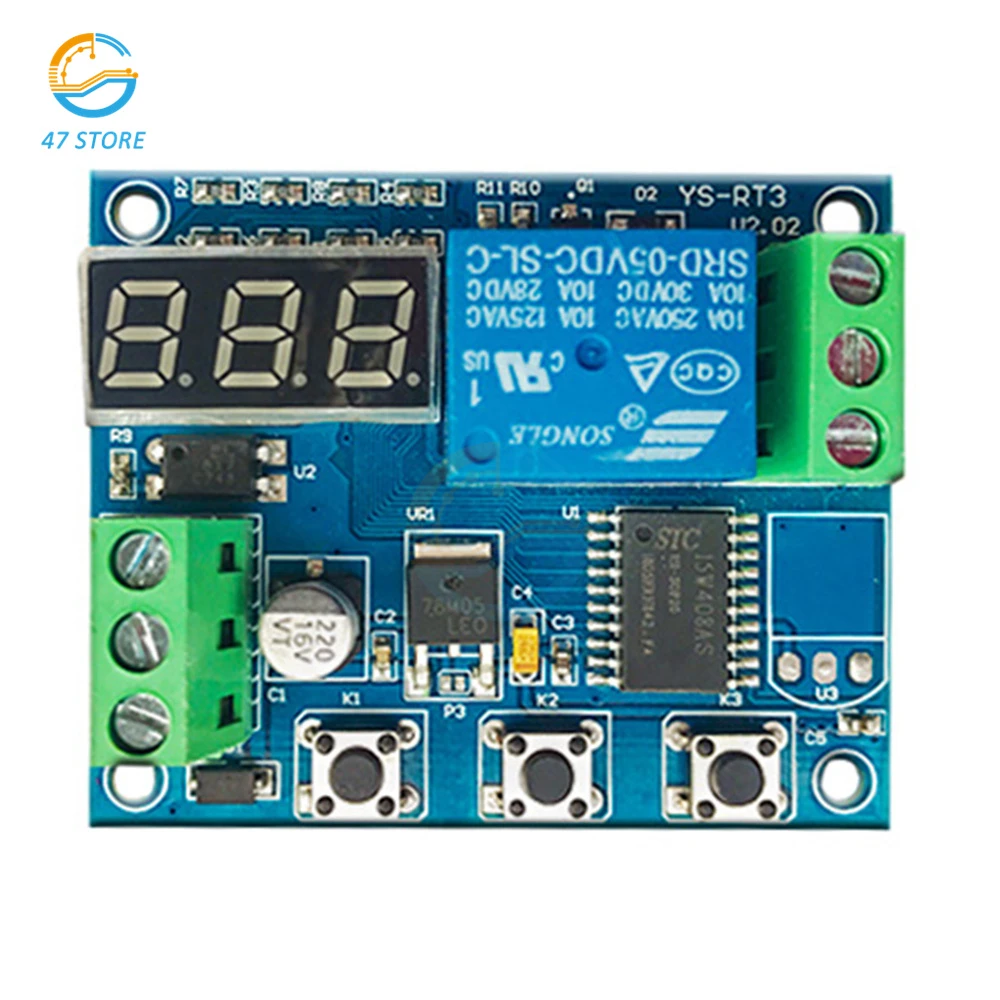 Time Adjustable Cycle Delay Timing Relay Repeat ON OFF Switch Loop Timer  Module AC 220V DC 12V