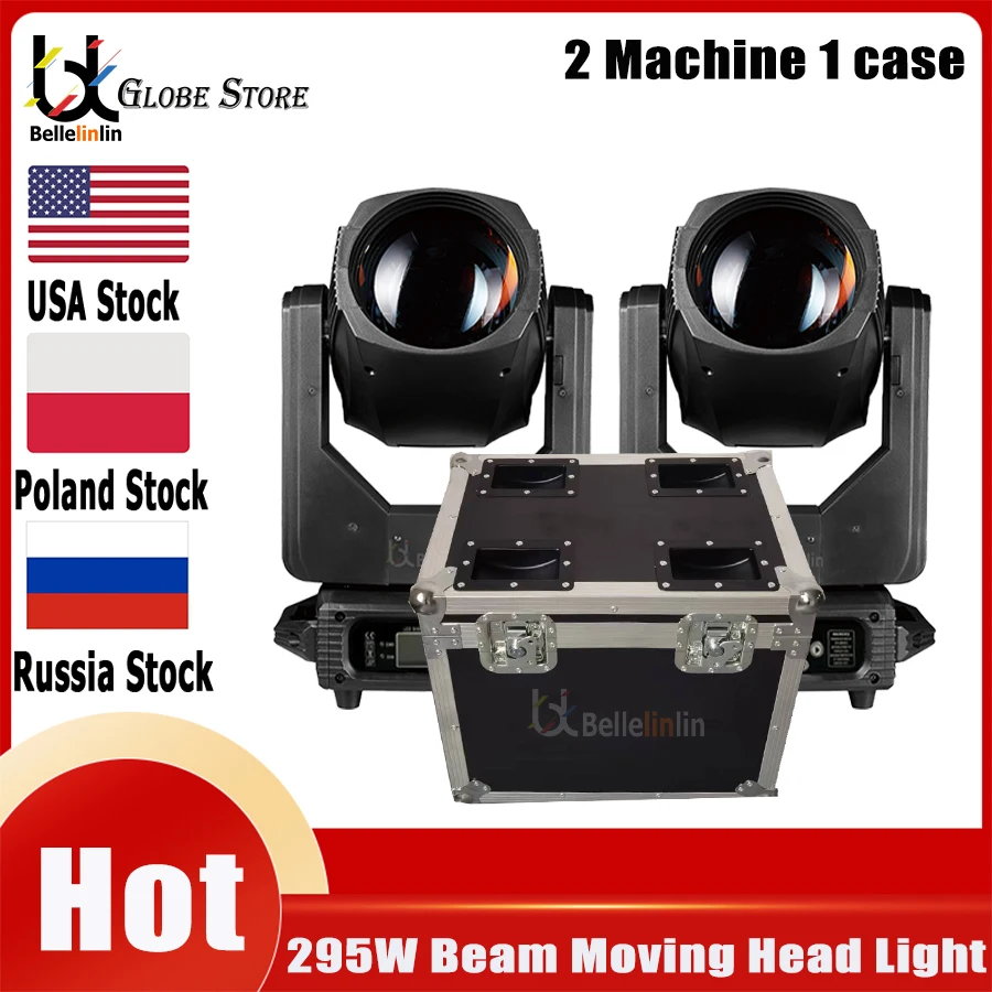 

0 Tax 2Pcs 295W 14R Moving Head Beam Stage Light With Dual Flycase Effects DMX For Wedding DJ Bar Disco Concert Party Christmas