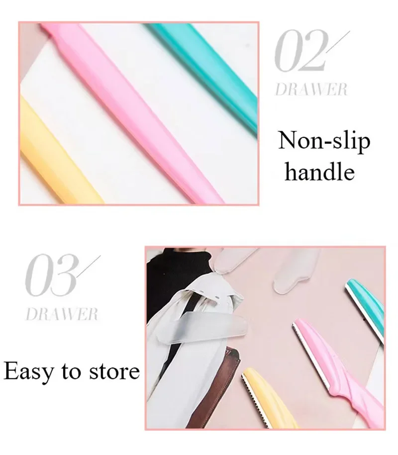 Eye Brow Epilation Hair Removal Cutter Shaver Blades Makeup Tools Eyebrow Trimmer Knives Portable Face Razor Hair Remover