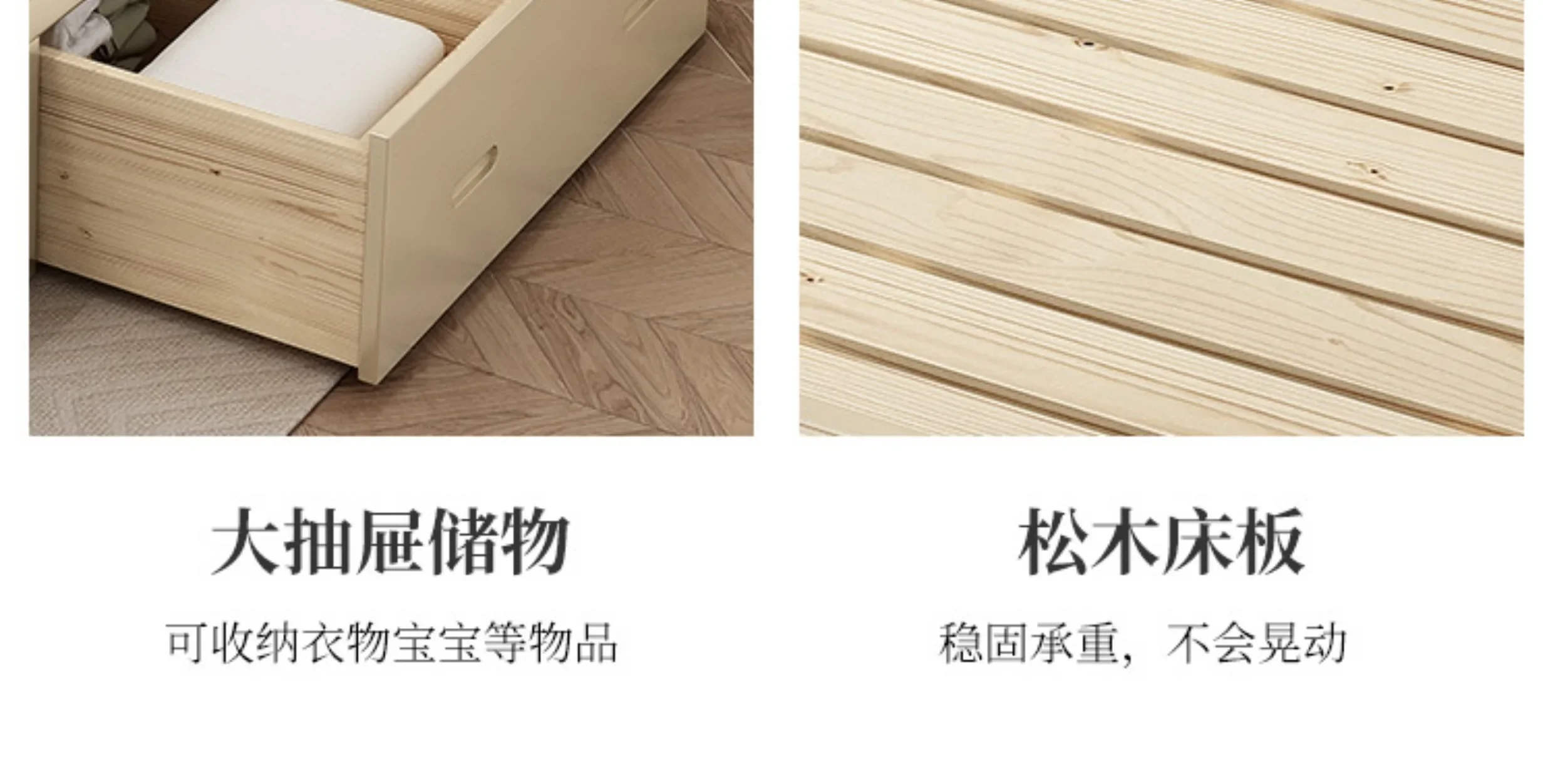Luxury Loft Twin Bed Frame Wooden Design Adult House Platform Full Bed Bases Twin King Size Mobili Per La Casa Home Furniture