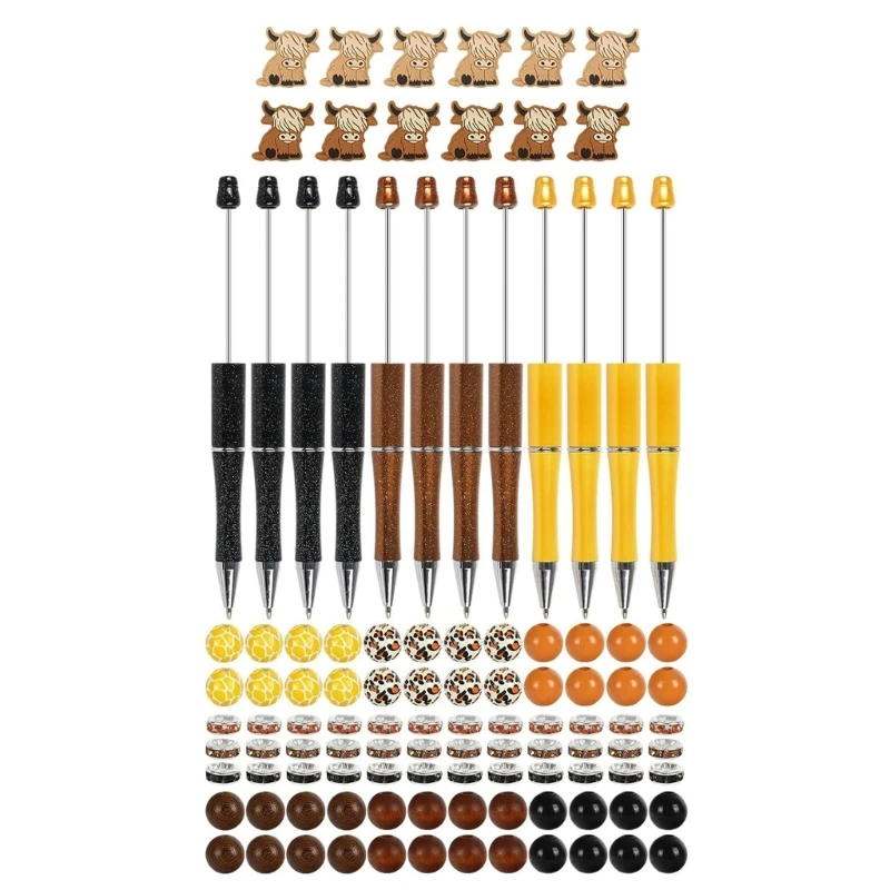 

12x Beadable Ballpoint Pen DIY Pens Making Kits Beadable Pen Kits Yak Stationery Pen Stationery Supplies for School