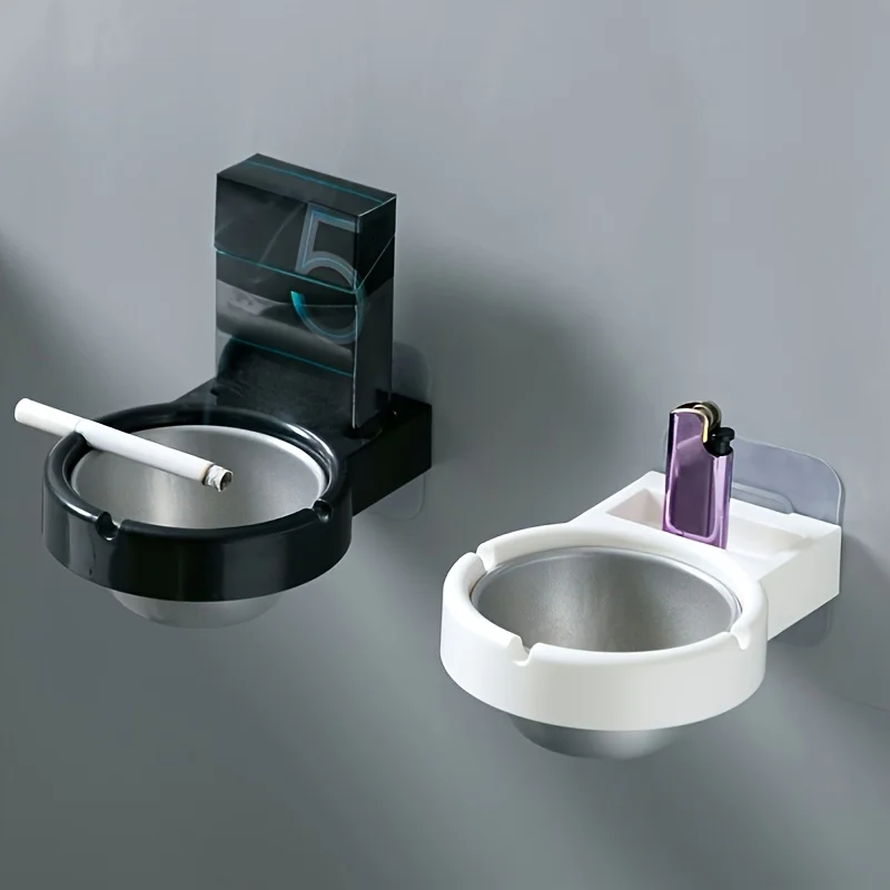 Stainless Steel Ashtray Wall-mounted Ashtray for Home or Office