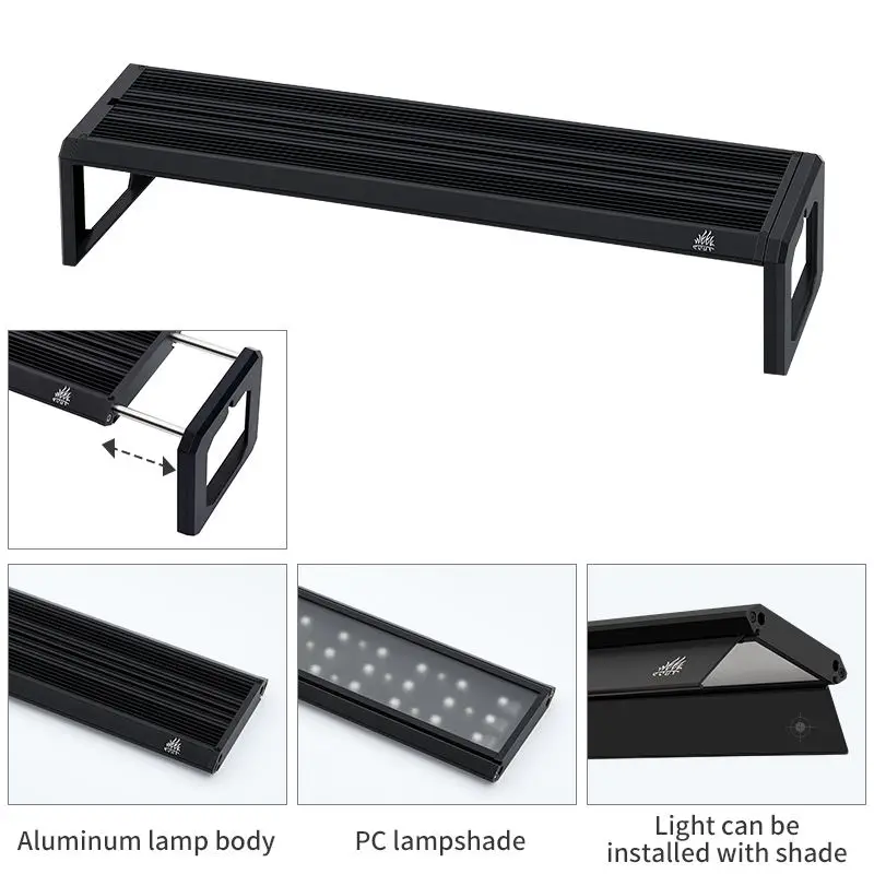 Week Aqua M Series RGB+UV Water Grass Lamp Bluetooth APP Timing Dimming LED Smart Aquarium Plant Grow Light For Planted Aquarium