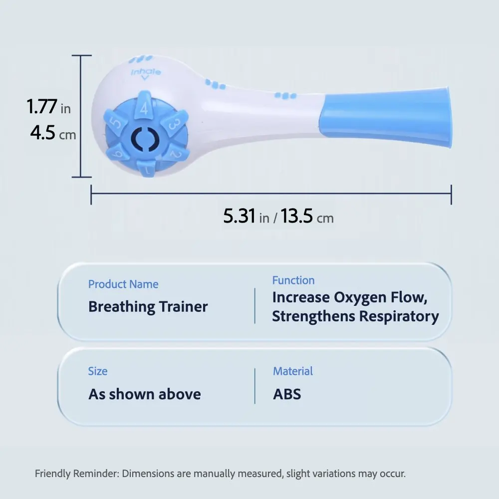 Breathing Trainer Upgraded Ver Independent Adjustable Resistance Levels for Inhalation and Exhalation Two Mo breathing exerciser breathing trainer