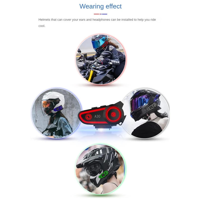 

Motorcycle Bluetooth Helmet Headset Waterproof Wireless Earphones Stereo Dustproof Music Player For Moto Riding