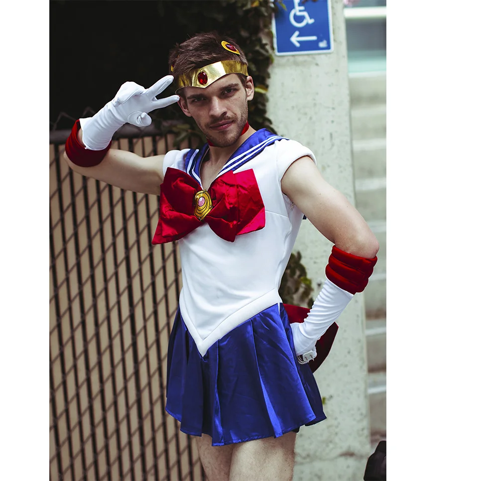 Tsukino Usagi Cosplay Costume Men Sailor Moon Festival Outfit
