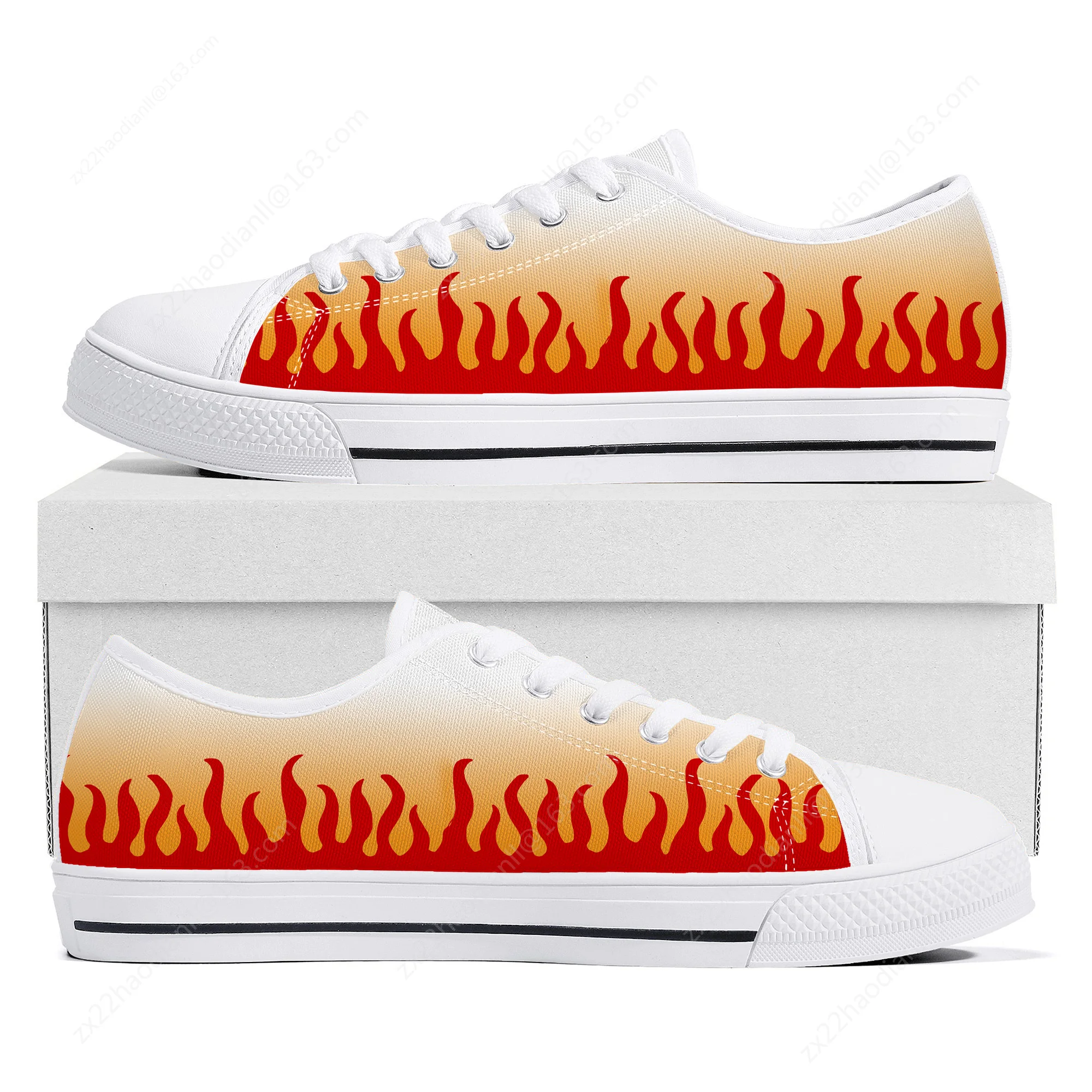 Hot Anime Kimetsu No Yaiba Cosplay Nezuko Tanjirou Zenitsu Rengoku LowTop Sneakers Men Women Canvas Sneaker Couple Custom Shoes