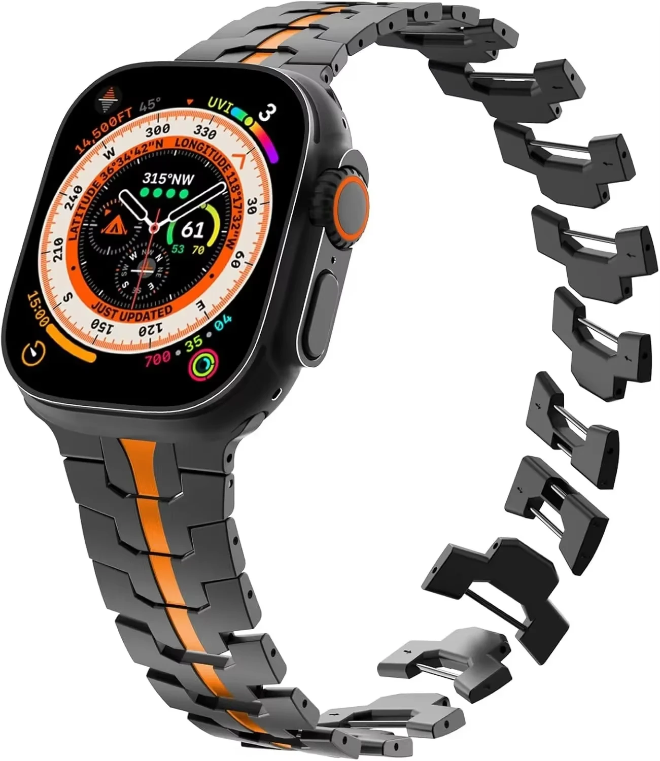 Stainless Steel Band+TPU Cover Case for Apple Watch 49mm 40mm 45mm 44mm 41 Strap+case for Series 9 8 7 6 5 4 SE Ultra Watchband 2 Stainless Steel Band+TPU Cover Case for Apple Watch 49mm 40mm 45mm 44mm 41 Strap+case for Series 9 8 7 6 5 4 SE Ultra Watchband – Bild 2