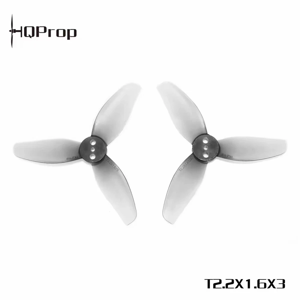 Jeu de 8 paires d'hélices HQProp T2.2X1.6X3 2.2 pouces disposées en éventail, pour FPV