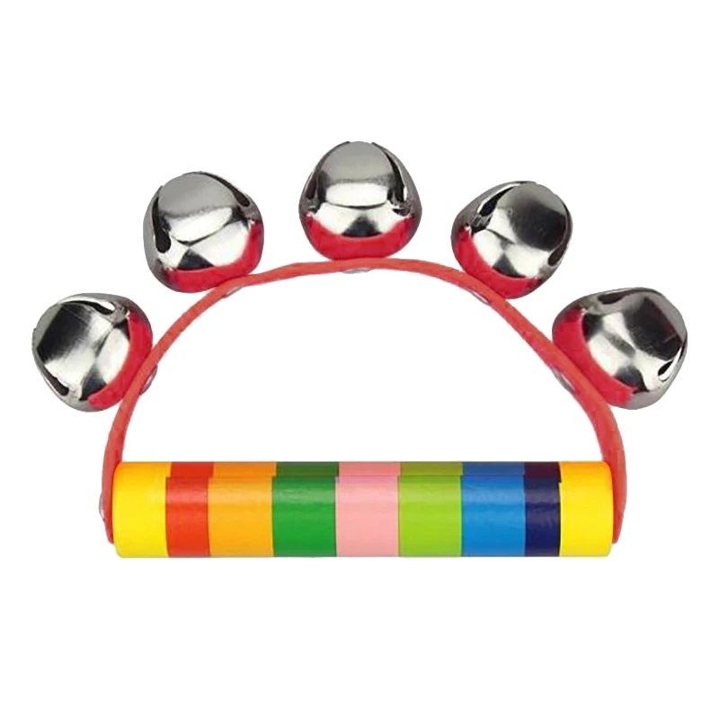 

Baby Toys Baby Rattle Bells Rattle Wooden Handbell Musical Instruments For Children And Babies