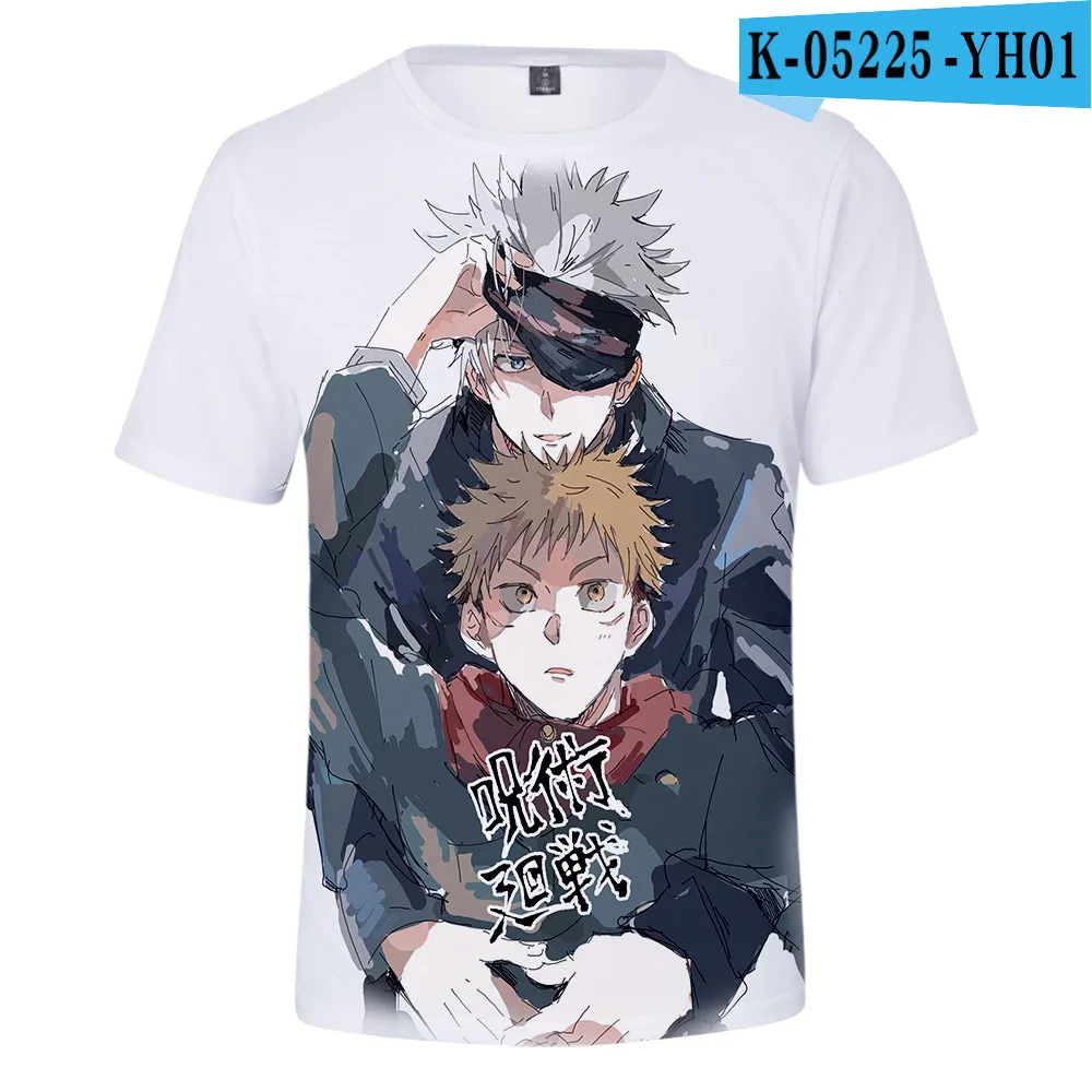 

2022 3D Jujutsu Kaisen X Haikyuu Summer T-shirt O-neck Tshirt Fashion 3D Men/women Short Sleeve Tees Casual Kawaii Kids Tops