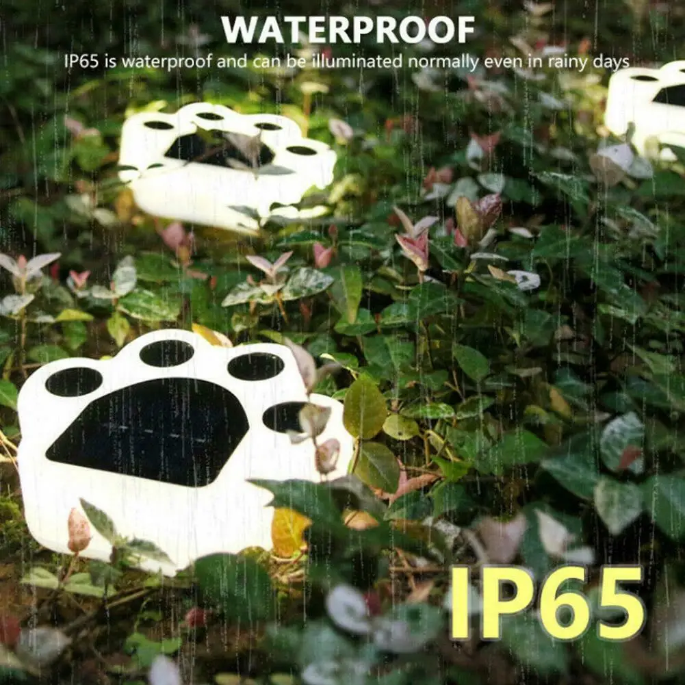 

Solar Garden Lights LED Ground Light Garden Decoration Outdoor Solar Panels Lamp Bear Paw Stairs Street Lamp for Lawn Patio