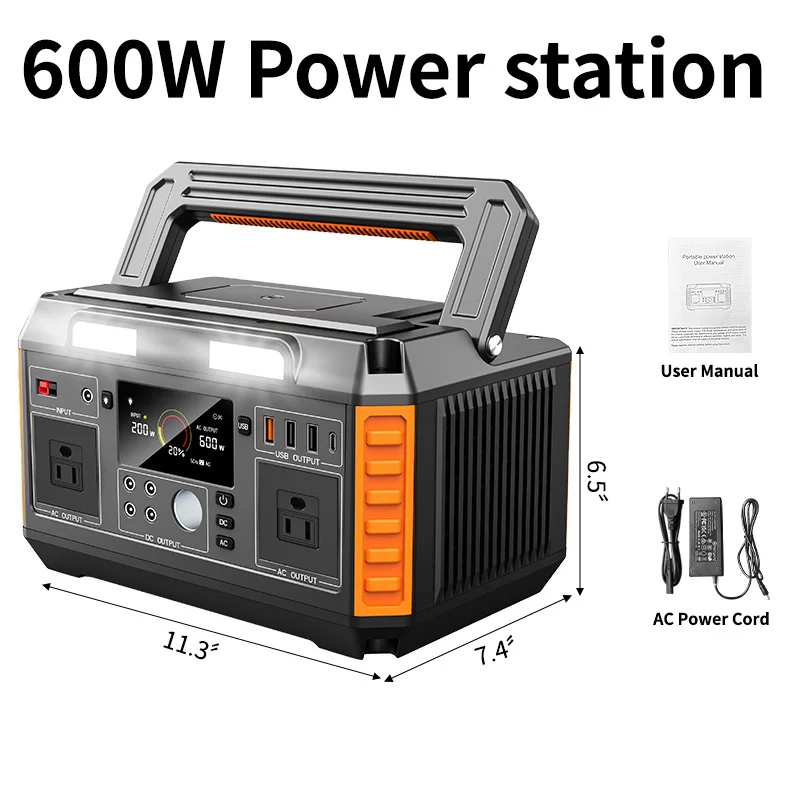 Tragbares Kraftwerk 1200 W 2400 W Kraftwerk 3000 W 600 W Solargenerator Camping Haushalt Stromausfall Notfall RV