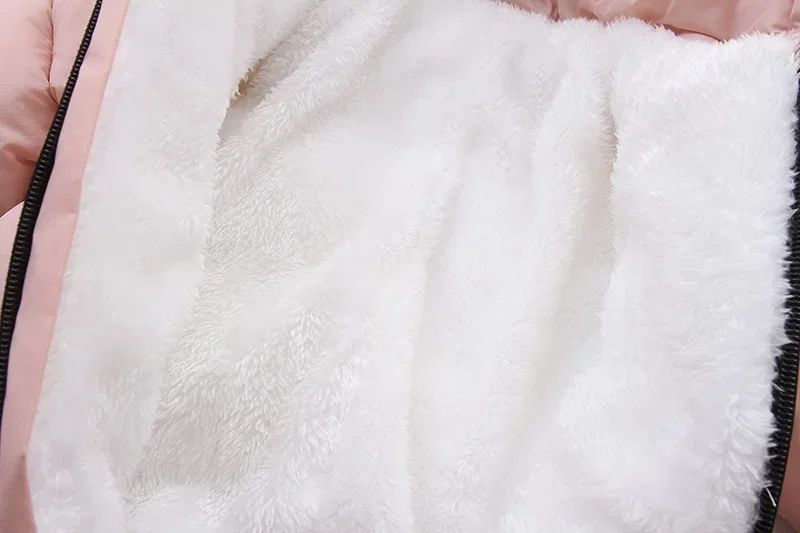 Russian Winter Jumpsuit For Kids Plus Velvet Hooded Newborn Baby Romper 0-2 Years Infant Girl Winter Overalls Baby Snowwear