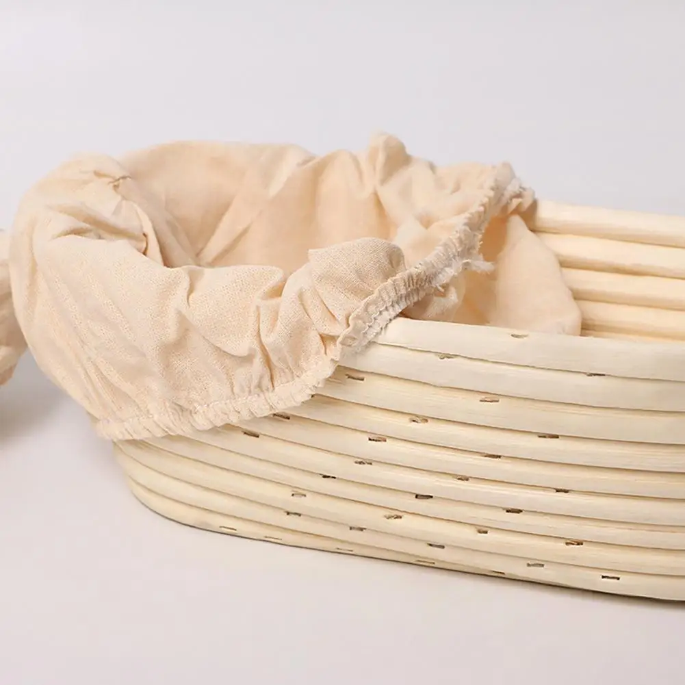 Indonesian Rattan Bread Basket Loaf Shape Handmade Braided Bread Proofing Basket Oval Rattan Banneton Basket Food Grade Baskets 4