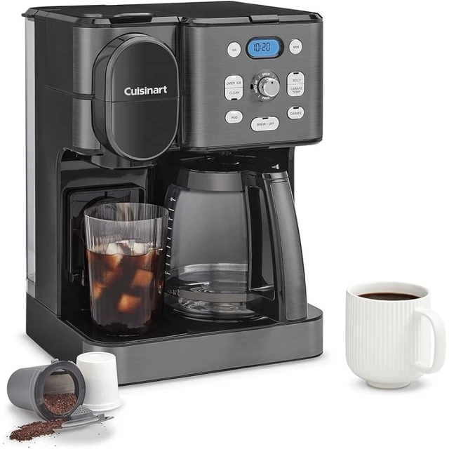 Center Combo Brewer Coffee Maker, Black Stainless Nespresso Portable Coffee  Maker