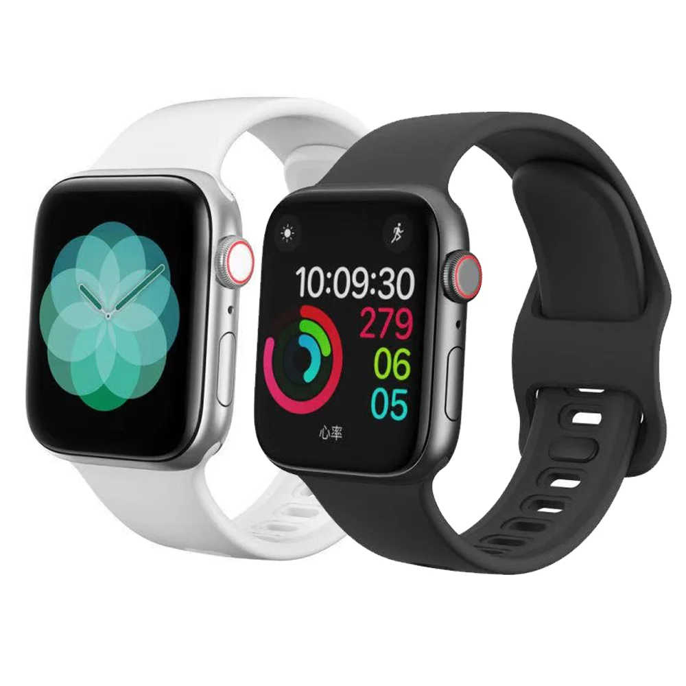 

Ремешок из жидкого силикона для Apple Watch Ultra 8765432SE, браслет для смарт-часов iWatch Series 49 мм 45 мм 41 мм 44 мм 40 мм 42 мм 38 мм