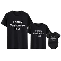 Custom Family Shirt Personalized Family T-shirts Custom Text on Shirt Cotton Unisex Tshirts Daddy Mommy Kids Shirt Baby Bodysuit 2