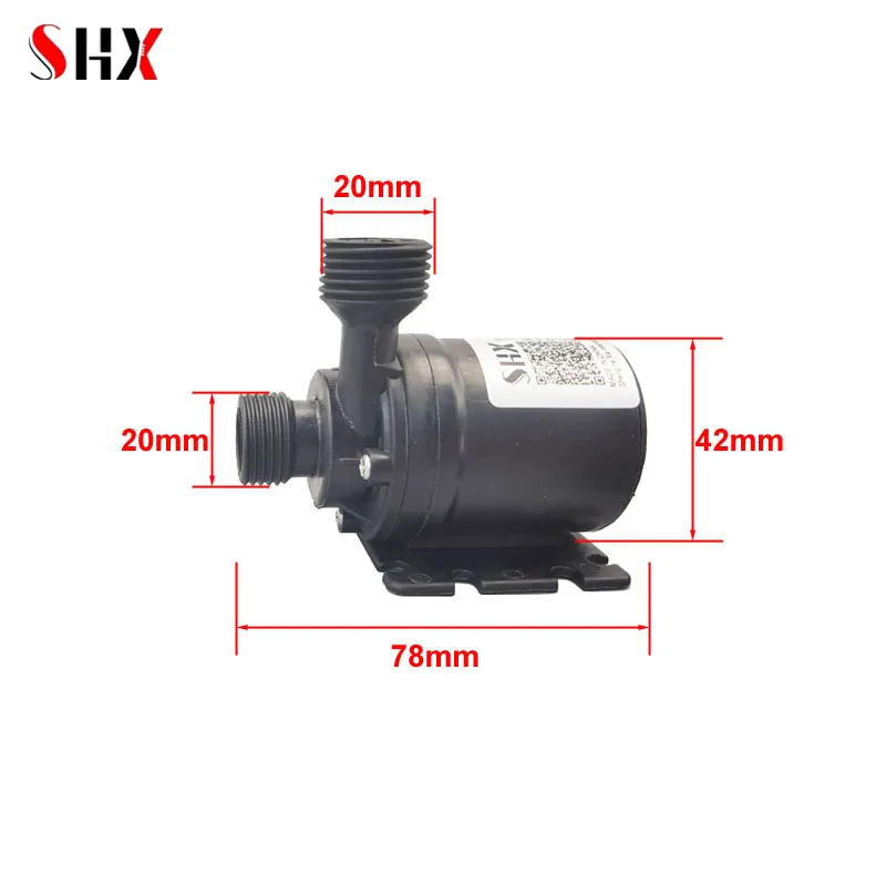 고압 초저소음 태양광 수중 워터 펌프, 12V, DC 24V 리프트, 5M 800LH 브러시리스 모터 워터 펌프, 황동 조인트 포함
