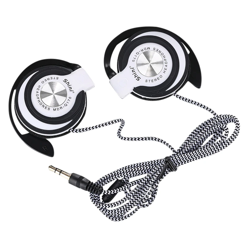 Universal 3.5mm Plug Wired Sport Gaming Clip On Earphone Laptop MP3 Headphone Running Earbuds for Gym Workout Exercise
