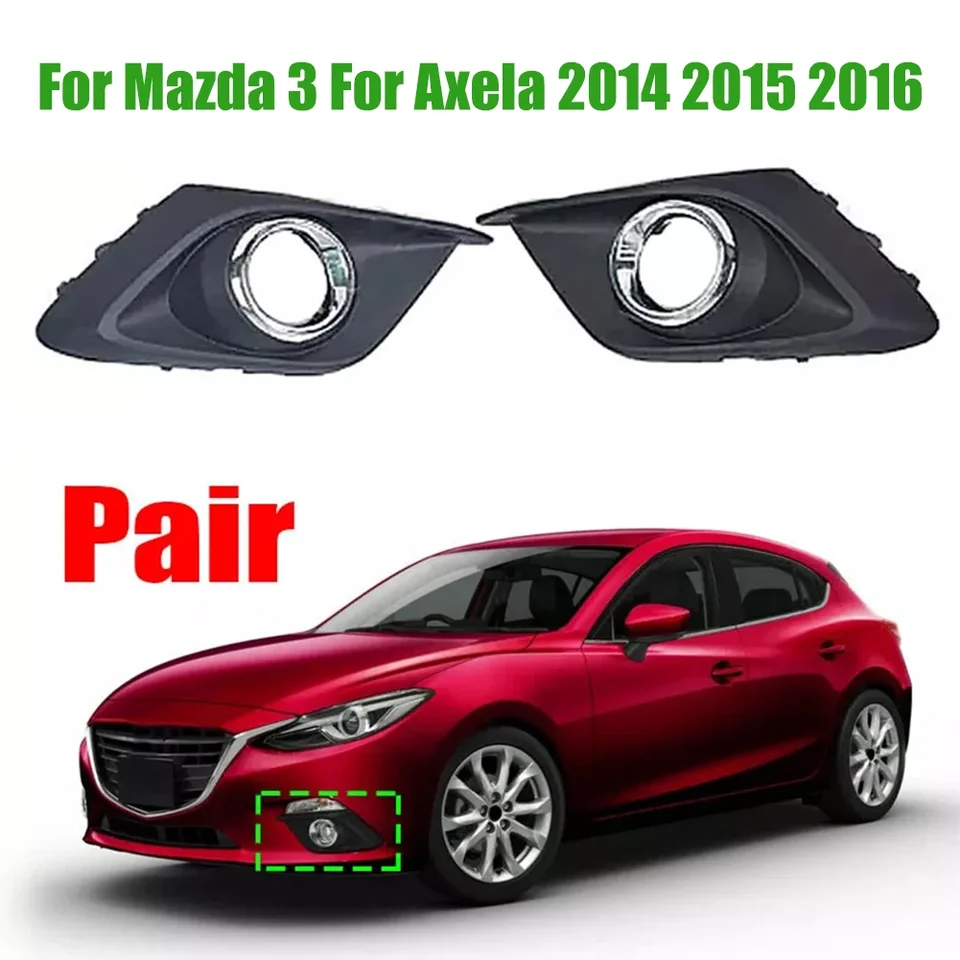 Auto Front Bumper Cover Cap Lower Grille Triangle Trim For Mazda 3