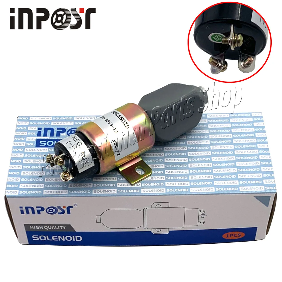 

SA-3933-12 12V 1751-12E7U1B1S5A стопорный соленоид 12В для Cummins 3 клеммы