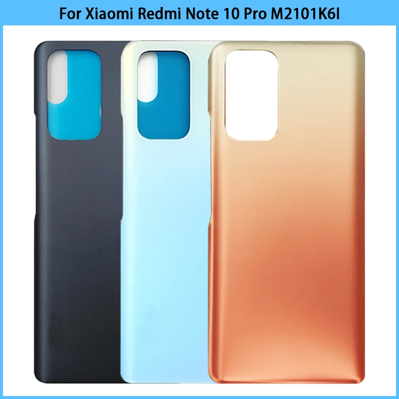 

10 шт., задняя крышка батарейного отсека для Xiaomi Redmi Note 10 Pro M2101K6I