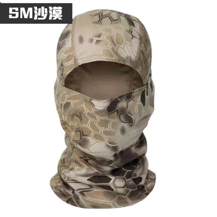 Passamontagna mimetico Ciclismo Maschera a pieno facciale Sport all'aria aperta Caccia Escursionismo Maschera da sci Casco da motociclista Berretto interno