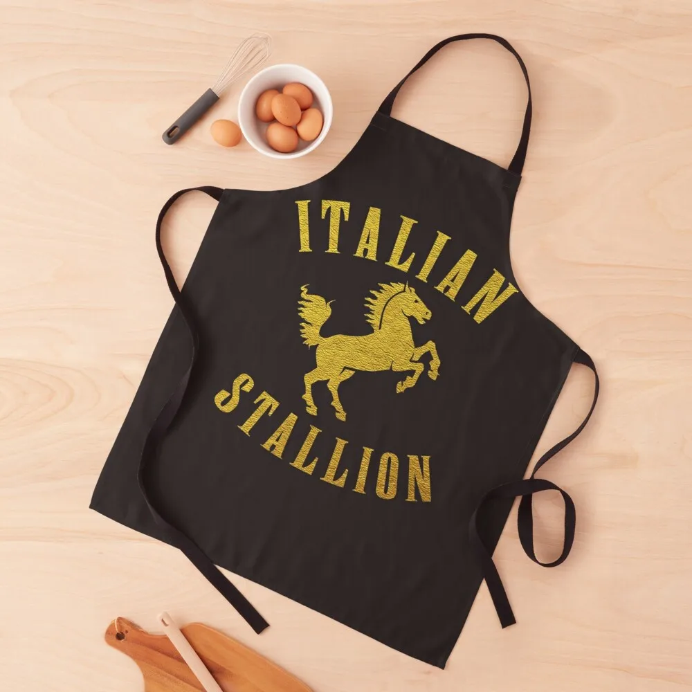 

ITALIAN STALLION gold design Essential Apron Hairdressing Cute Kitchen House Things For Home And Kitchen Apron