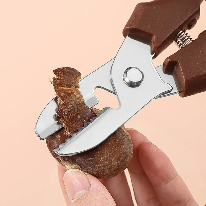 Chestnut Shelling Scissors Multipurpose Nut and Chestnut Peeling Shears Nut Scissors for Cooking Experts Professional 5