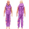 Handmade Ken Doll Clothes T-shirt + Trousers For Barbie Dress Accessories Fashion Daily Clothing Toys For Gils Birthday Gift 6