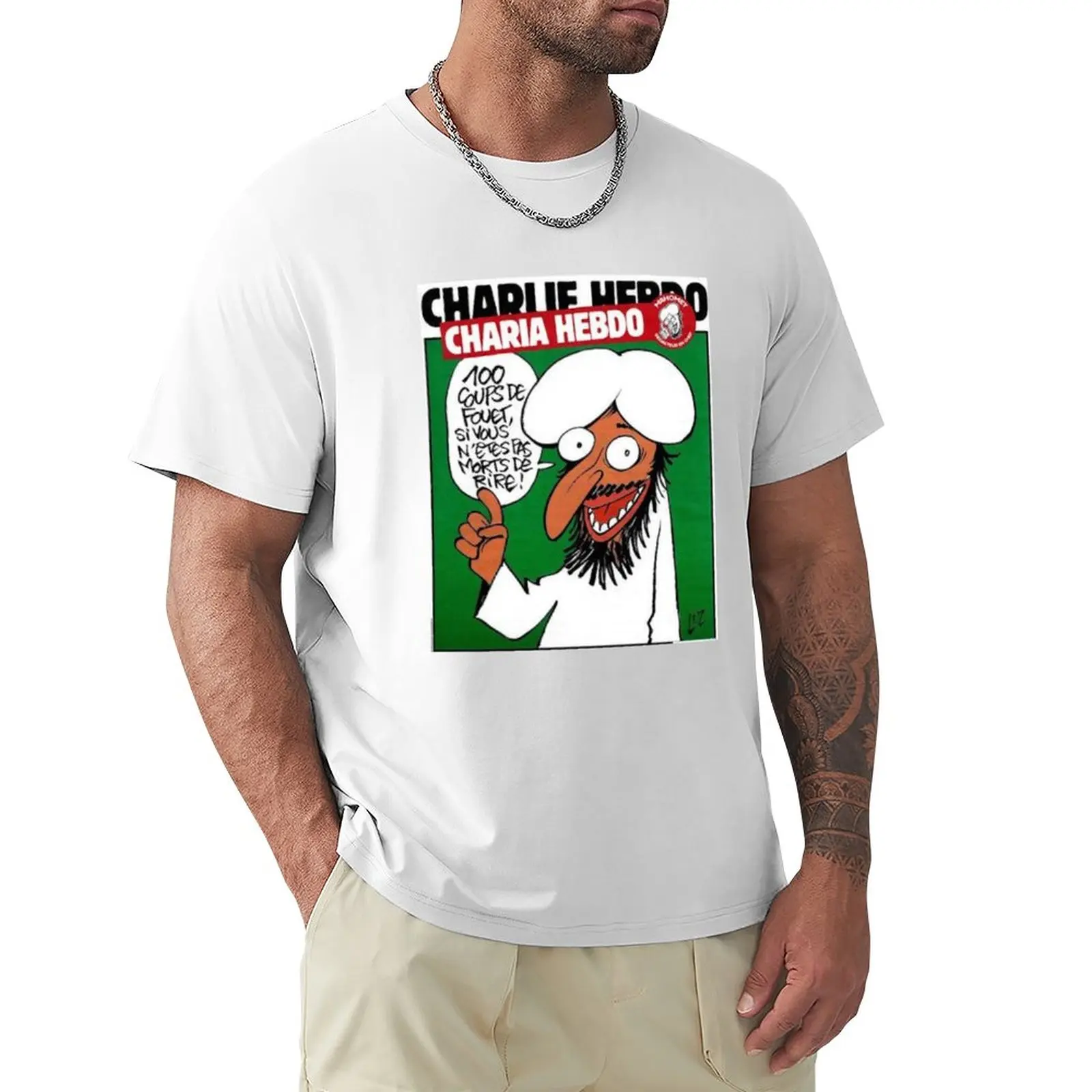 

Charlie Hebdo 4 T-Shirt heavyweights sweat vintage Men's cotton t-shirt