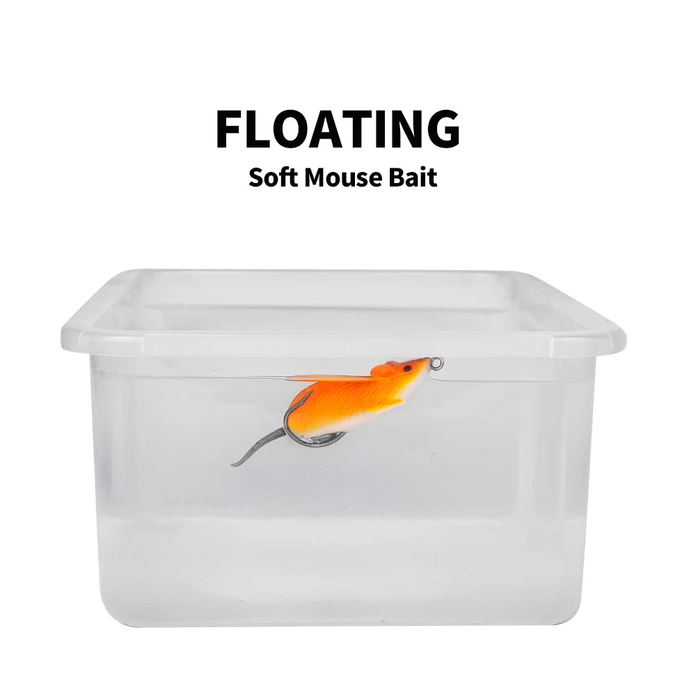 3D Eyes Soft Mouse Bait Bells Sound 5.5/6cm 10.5/11.5g Fishing Lure Frog Silicon Artificial Set Sea Swim Bait Fishing Tackle
