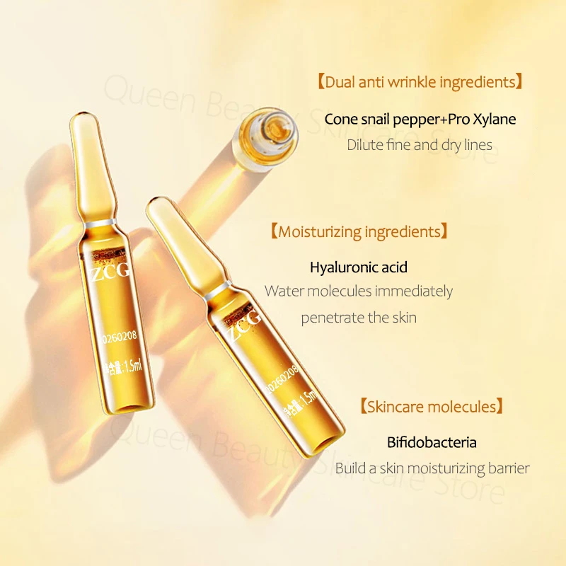 Polypeptide Anti-wrinkle Ampoules 100% Purity Pro Xylane Anti-Aging Face Serum Collagen Hyaluronic Acid Firming Essence 28/84pcs 3