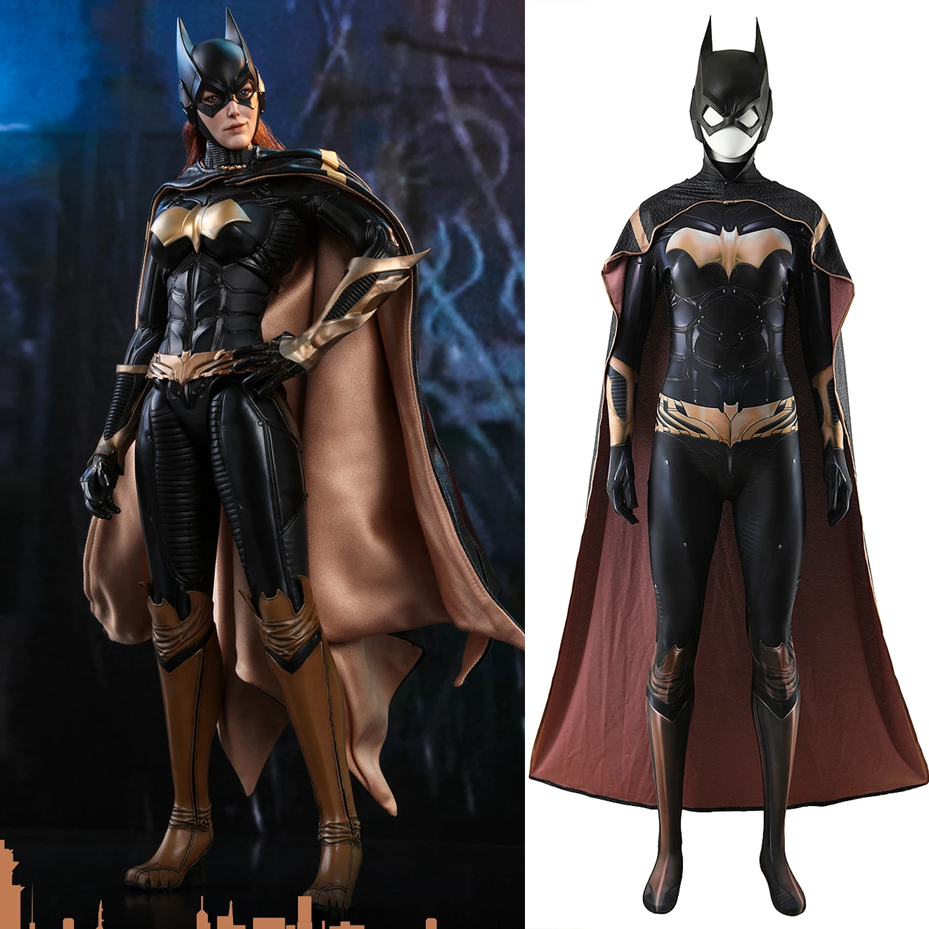 Bat Woman Costume Cosplay Superhero 3D Stampato Body Arkham Knight Bat Donna Spandex Outfit Cosplay Costume Di Halloween