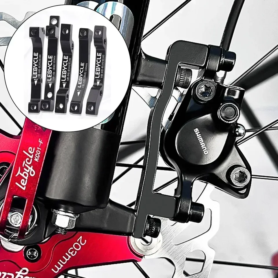 Universal MTB Disc Brake Adaptor - 203mm Front/Rear Caliper Mount In Red